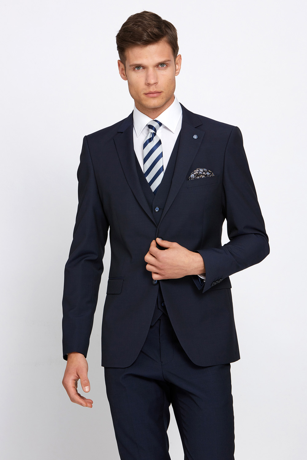 Cusack Navy 3 Piece Wedding Suit - Tom Murphy's Formal and Menswear