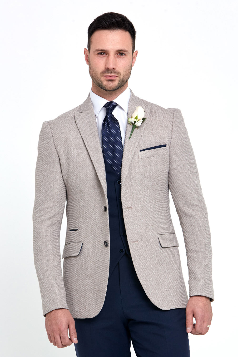 Simon Beige Jacket Navy Wedding Suit | mail.napmexico.com.mx