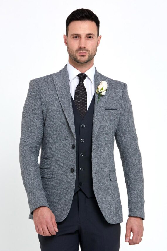 Simon Grey 3 Piece Wedding Suit