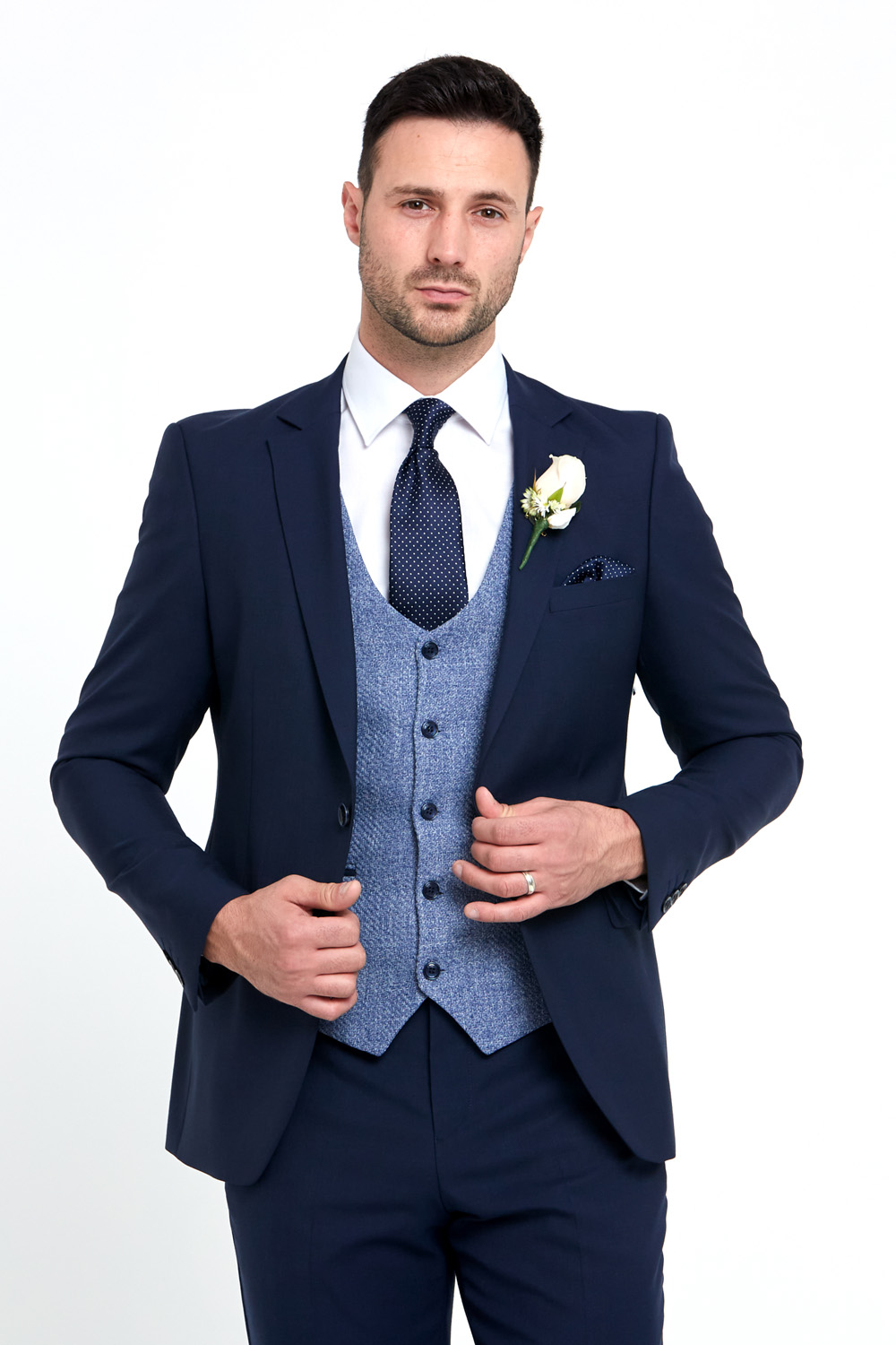 Simon Navy 3 Piece Wedding Suit - Tom Murphy's Formal and Menswear