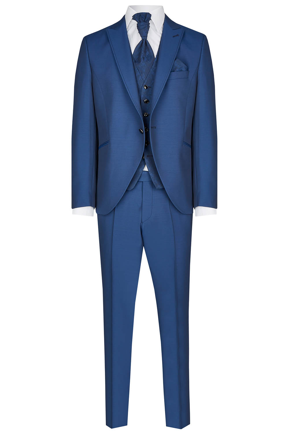Petrol Blue Drop 8 3 Piece Suit - Tom Murphy's Formal and Menswear