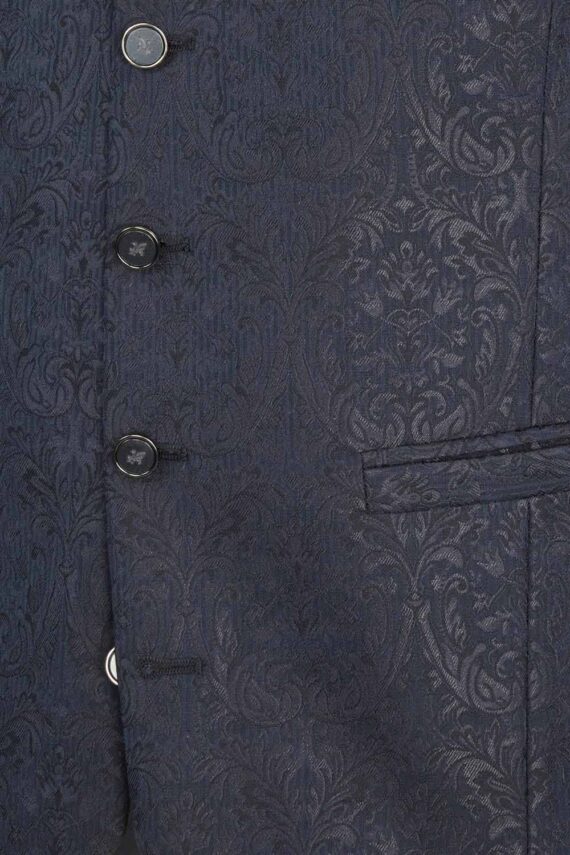 Royal Blue Floral Waistcoat