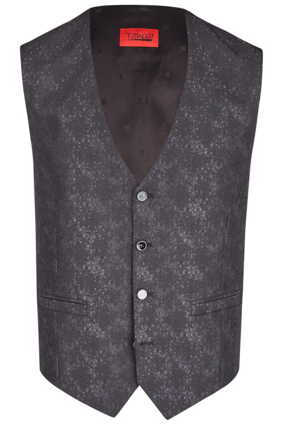 Royal Black pattern Waistcoat