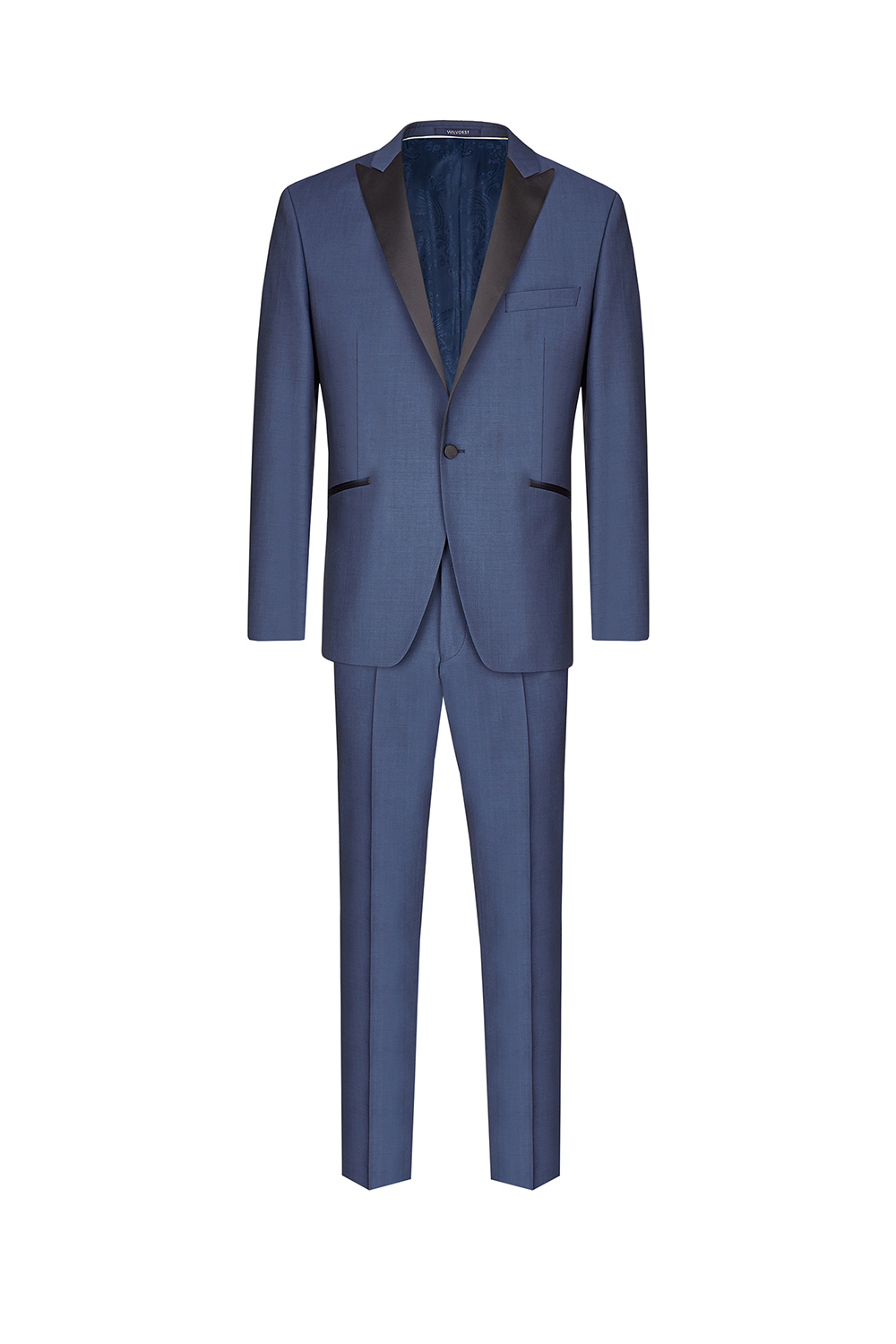 Blue Black Contrast Slim Fit Tuxedo - Tom Murphy's Formal and Menswear
