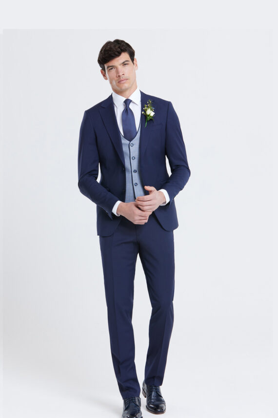 Bruce Blue 3 Piece Wedding Suit
