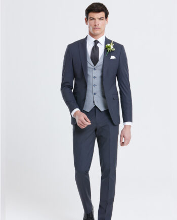 Jonny Charcoal Grey 3 Piece Wedding Suit