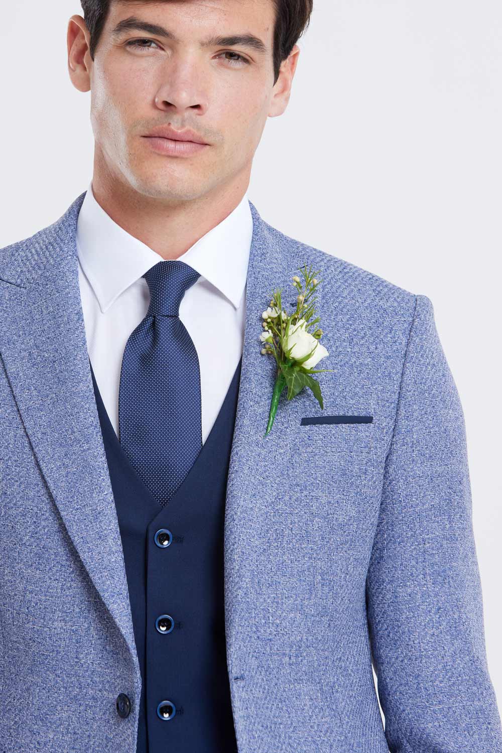 Simon Light Blue 3 Piece Wedding Suit - Tom Murphy's Formal and Menswear
