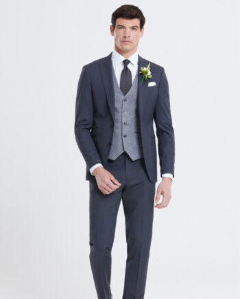 Simon Navy 3 Piece Wedding Suit