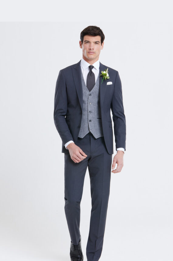 Simon Navy 3 Piece Wedding Suit