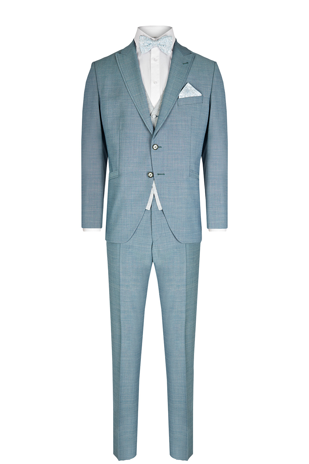 Green Blue 3 piece Wedding Suit - Tom Murphy's Formal and Menswear