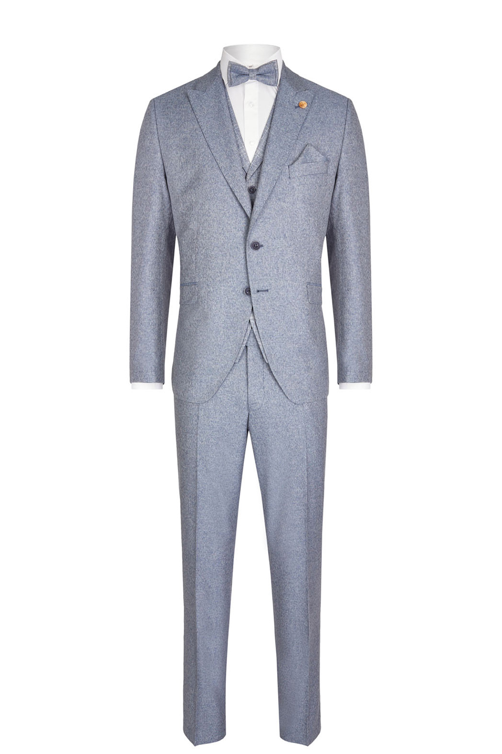Mottled Blue 3 piece Wedding Suit - Tom Murphy's Formal and Menswear