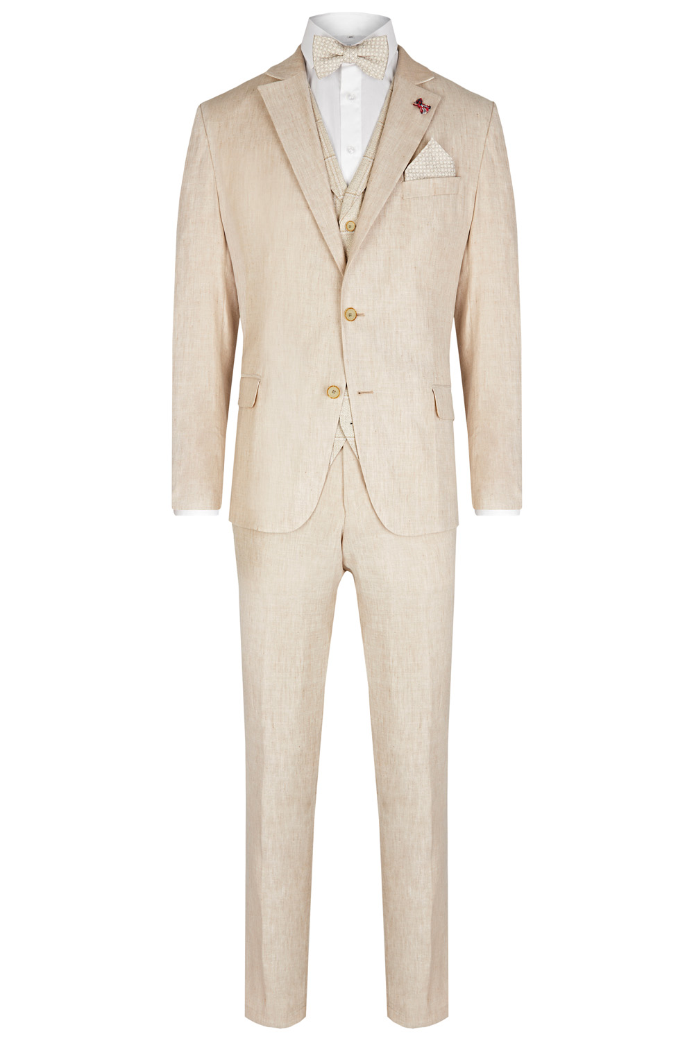 Beige Vintage 3 Piece Wedding Suit - Tom Murphy's Formal and Menswear