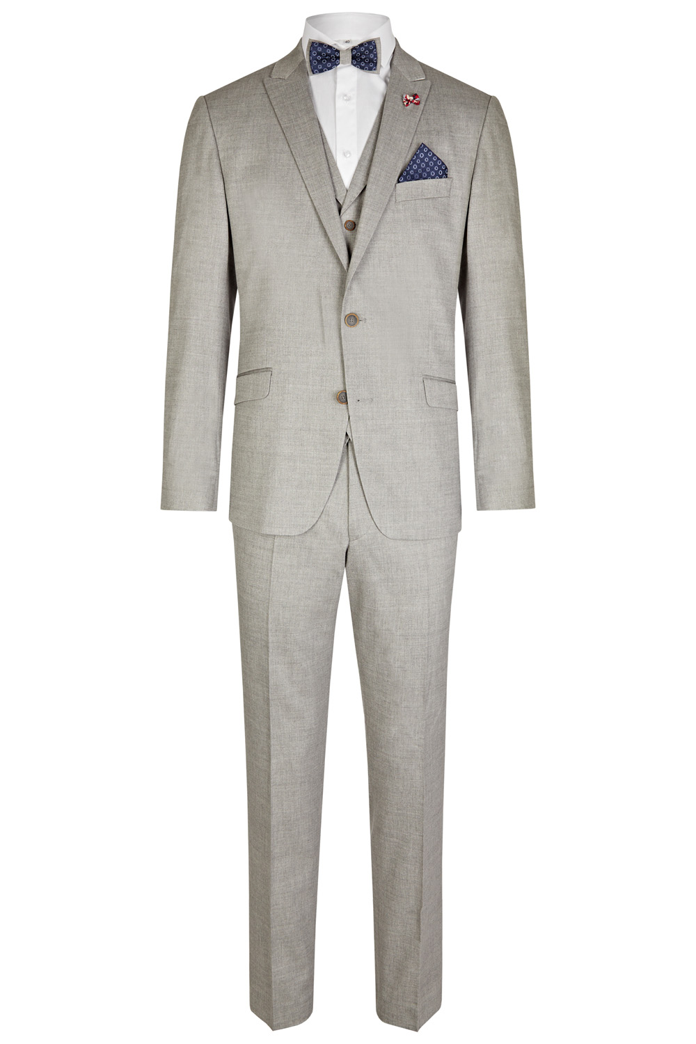 Silver Vintage 3 Piece Wedding Suit - Tom Murphy's Formal and Menswear