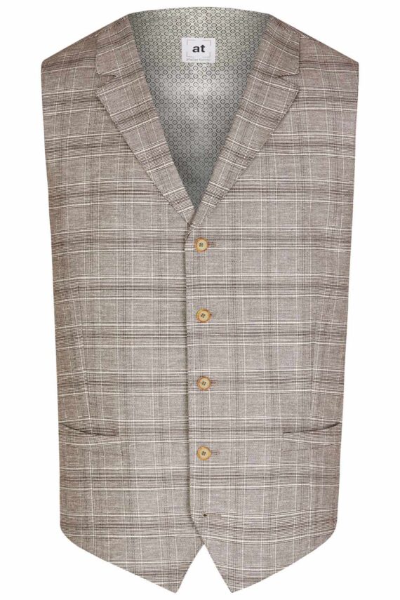 Vintage Grey Check Waistcoat