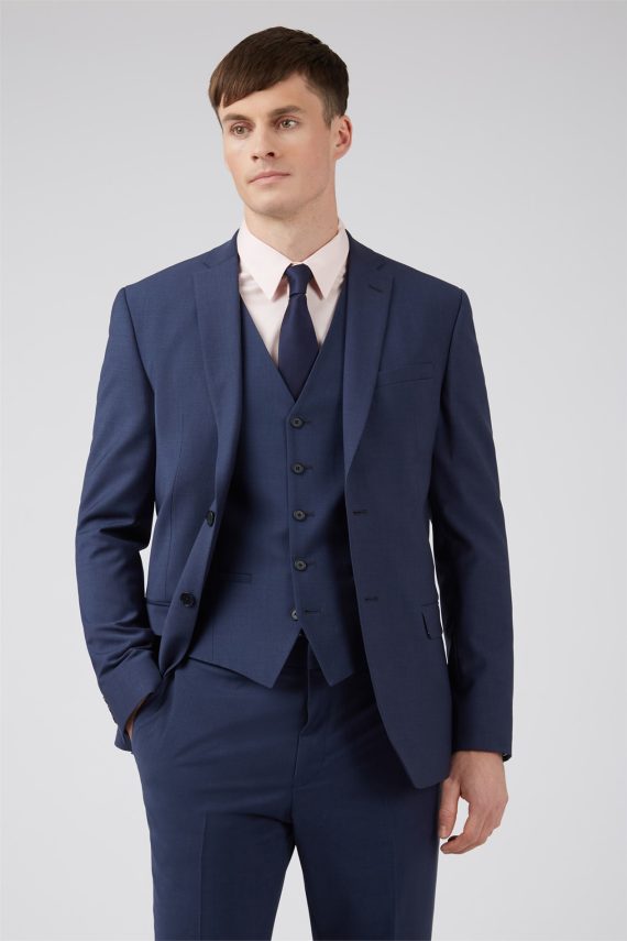 Blue Panama 3 Piece Suit