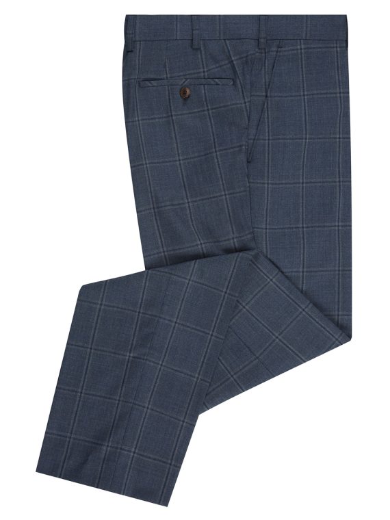 Daniel Grahame Blue Check Damon Mix + Match Suit Trousers