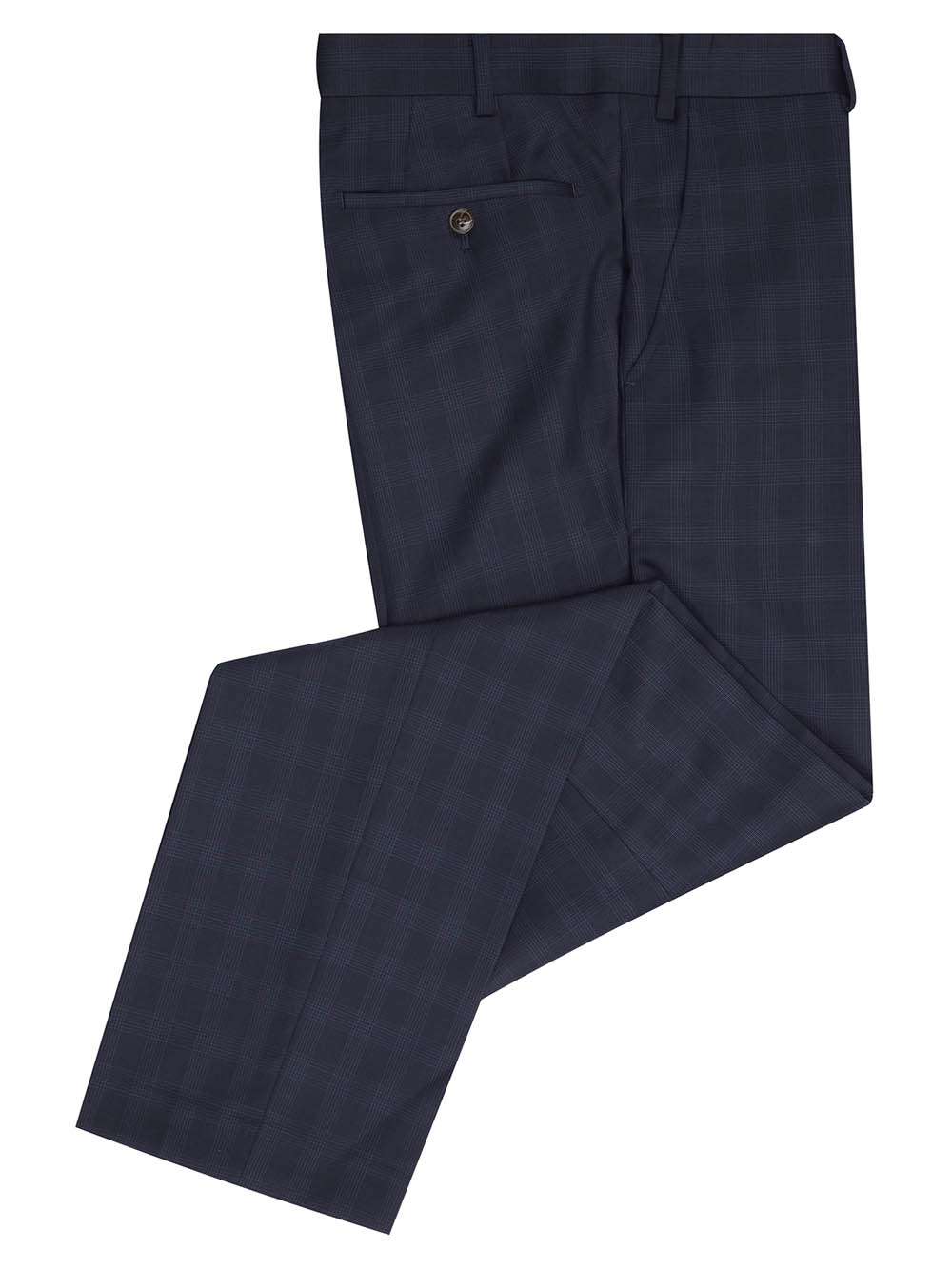 Douglas Navy Check Romelo Mix + Match Suit Trousers