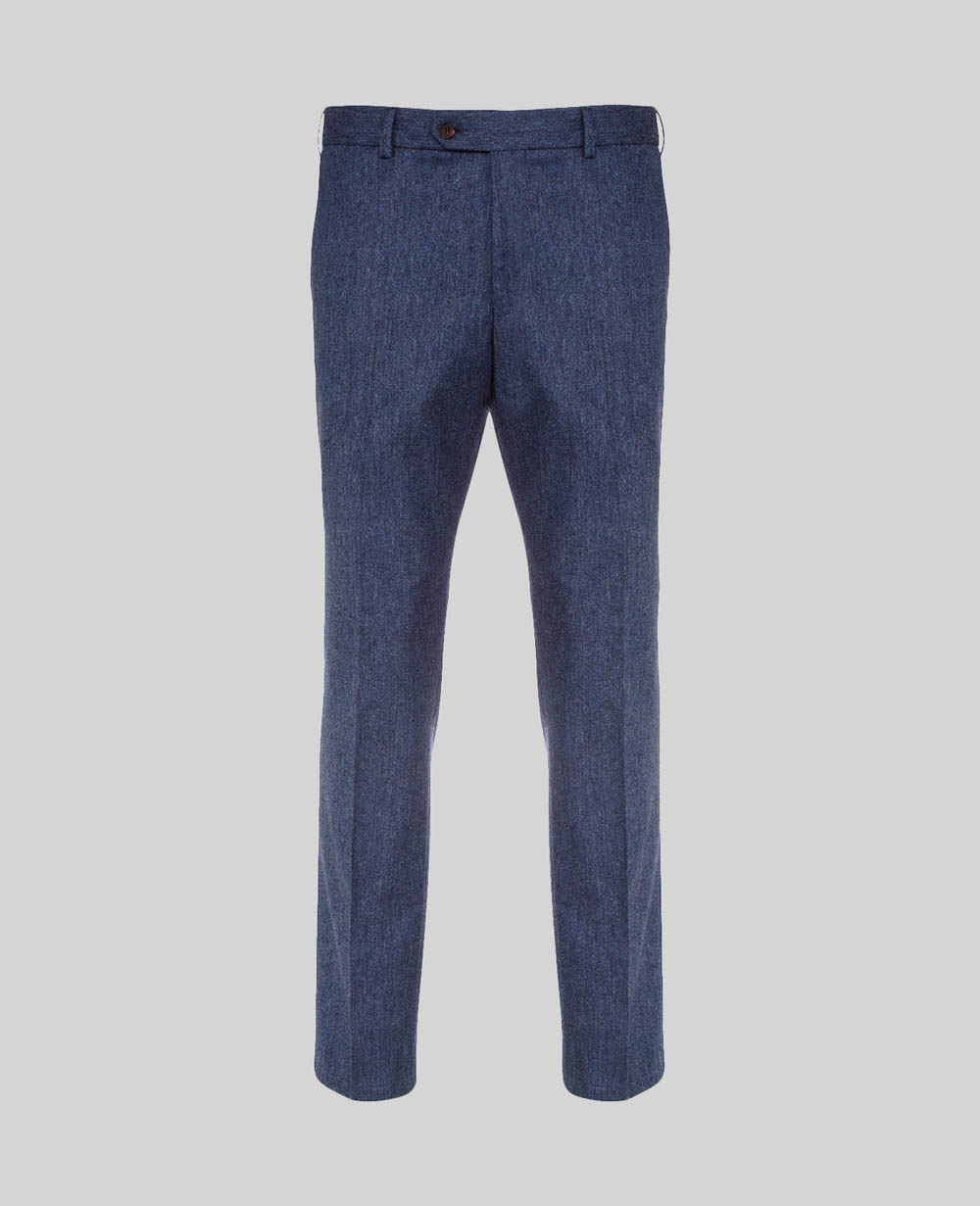 Tolka Donegal Tweed Suit Trousers in Blue Salt & Pepper