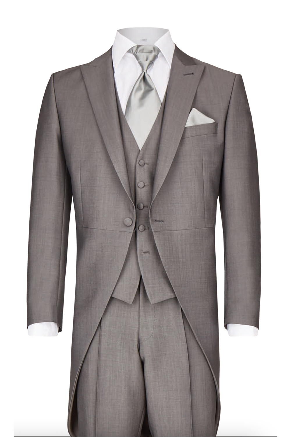 Taupe Morning Coat 3 Piece Suit